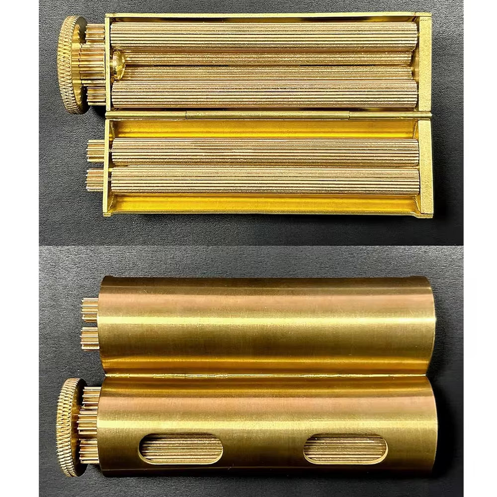 Classic Solid Brass Cigarette Rolling Machine Smoke Hand Manual Tobacco Roller Handmade Can Fit 70Mm Rollie Paper