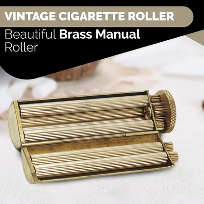 Classic Solid Brass Cigarette Rolling Machine Smoke Hand Manual Tobacco Roller Handmade Can Fit 70Mm Rollie Paper