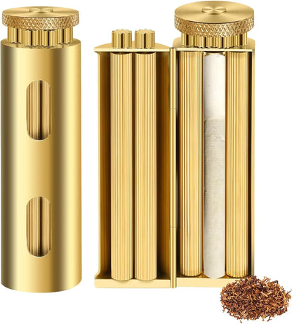 Classic Solid Brass Cigarette Rolling Machine Smoke Hand Manual Tobacco Roller Handmade Can Fit 70Mm Rollie Paper